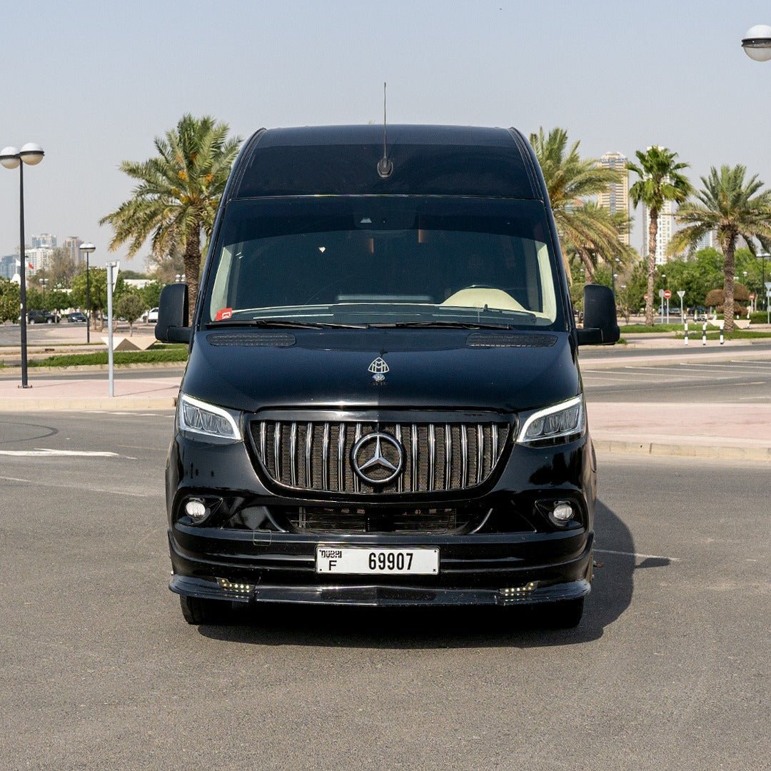 Chauffeur-driven Maybach Sprinter 16-seater ready for group transport