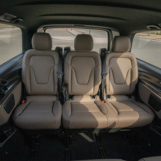 Back Seats space of V250 Elite V-Class for VIP guests in Dubai