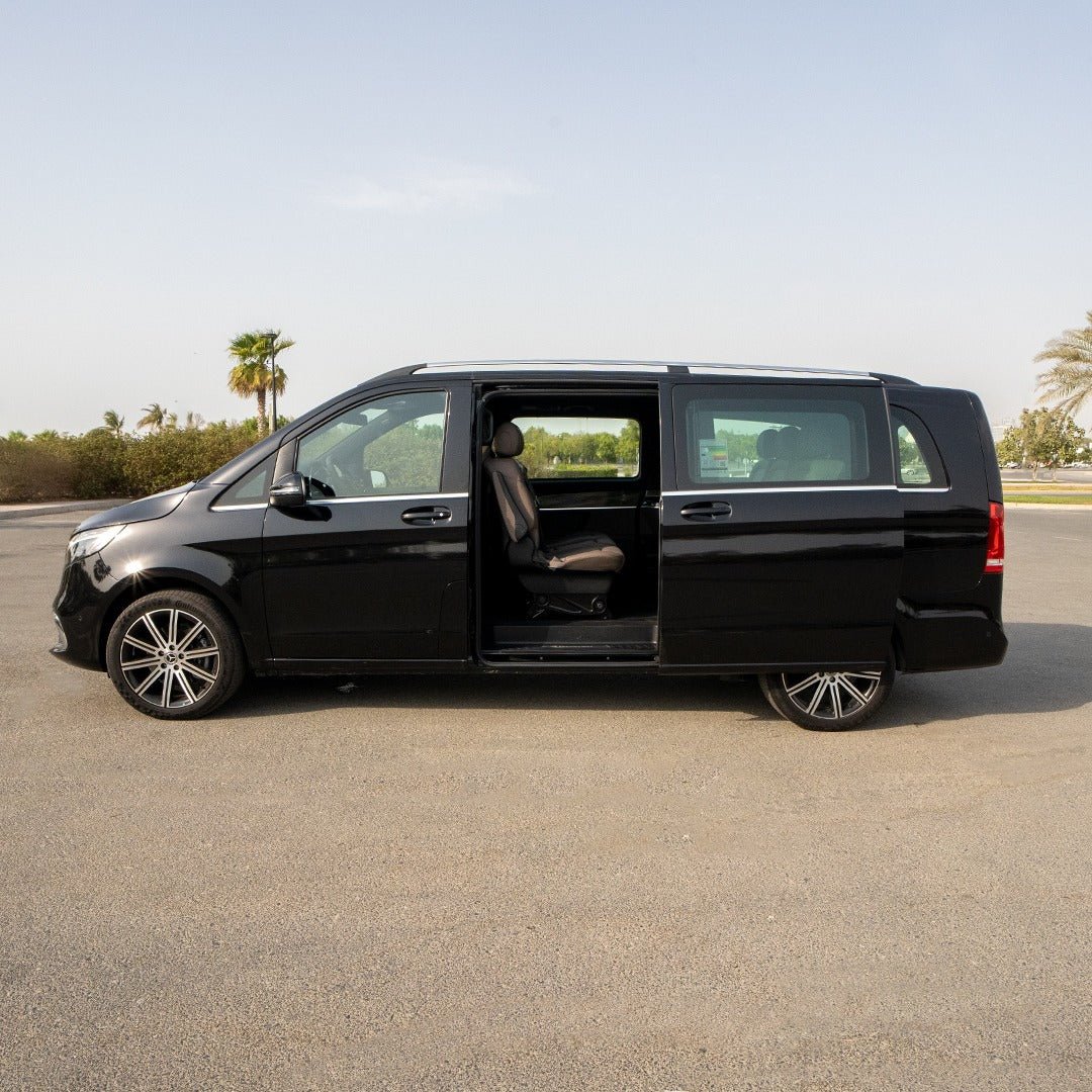 Side profile of V250 Elite V-Class van for executive transfers