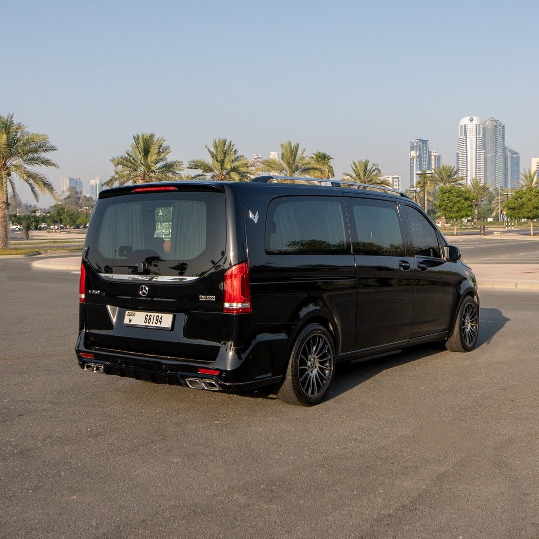 Mercedes V-Class Imperial at Dubai Airport for private pickup