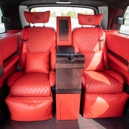 VIP leather seating inside Maybach Signature V-Class chauffeur van