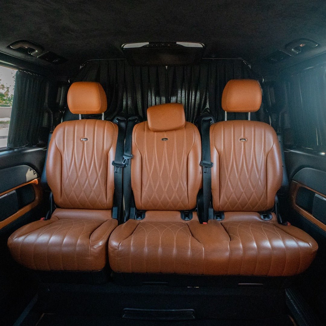 Interior cabin of V-Class Imperial chauffeur van in Dubai